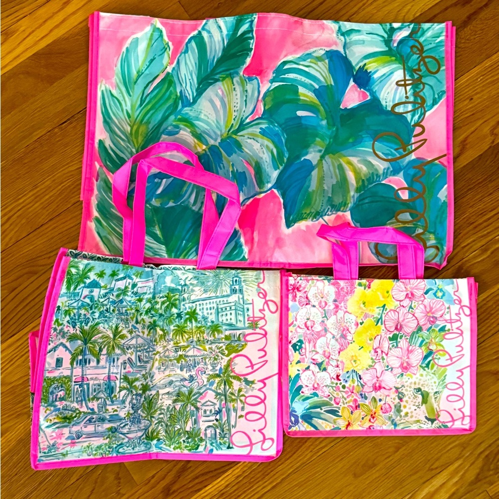 Lilly Pulitzer reusable bag bundle